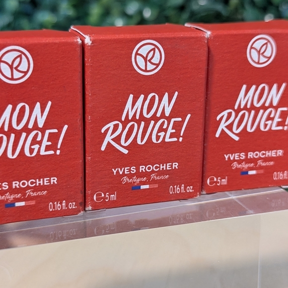 3X Yves Rocher Mon Rouge, 5ml Each - Picture 2 of 5